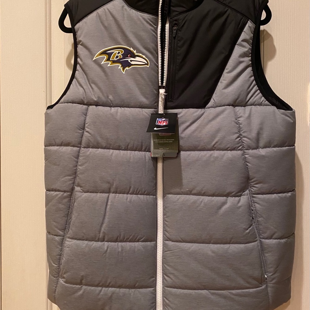 NFL Baltimore Ravens Mens Vest M Gray/Black Nike